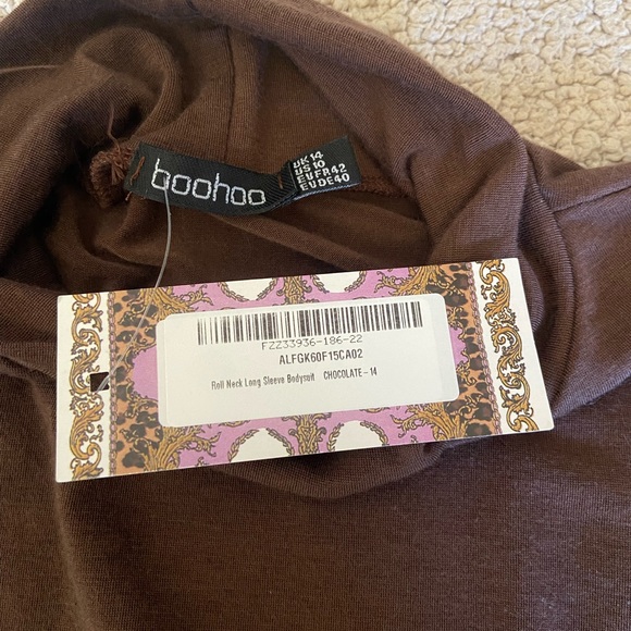 🌸 Boohoo 🌸 brown turtleneck bodysuit - Picture 4 of 9